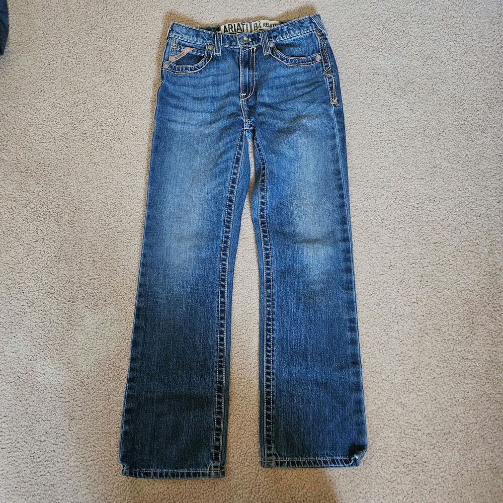 Ariat Boys' B4 Relaxed Fit Boundary Dakota Bootcut Jeans 14